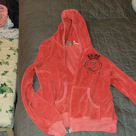Juicy Couture Red Velour Jacket - Picture 1 of 3